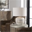 Uttermost Prospect Ceramic and Iron Striped Accent Lamp in Blue/Brown/White