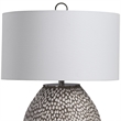 Uttermost Cyprien Transitional Iron Ceramic and Fabric Table Lamp in Gray