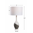 Uttermost Tanali Transitional Concrete Resin and Iron Table Lamp in Gray/White