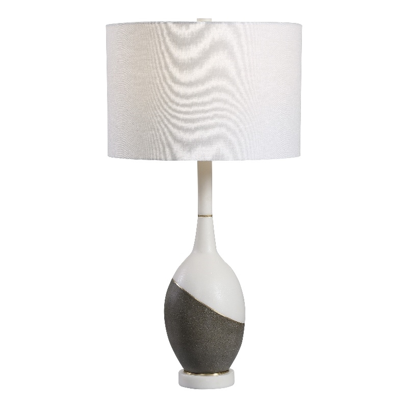 Uttermost Tanali Transitional Concrete Resin and Iron Table Lamp in Gray/White