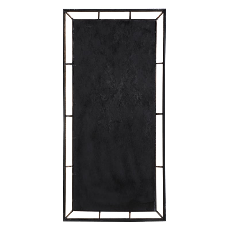 Uttermost Farrow Traditional Iron MDF Wood Copper Mirror in Brass
