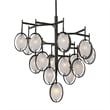 Uttermost Maxin 15-Light Steel and Glass Large Chandelier in Bronze/Black