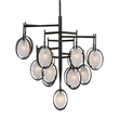 Uttermost Maxin 15-Light Steel and Glass Large Chandelier in Bronze/Black