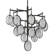 Uttermost Maxin 15-Light Steel and Glass Large Chandelier in Bronze/Black
