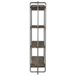 Uttermost Stilo Farmhouse Boat Wood Plywood and Steel Etagere in Brown/Gray