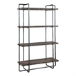 Uttermost Stilo Farmhouse Boat Wood Plywood and Steel Etagere in Brown/Gray