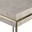 Uttermost Inda Contemporary MDF Wood and Steel Accent Table in Brass/White
