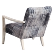 Uttermost Watercolor Contemporary Fabric and Wood Accent Chair in Blue/Gray