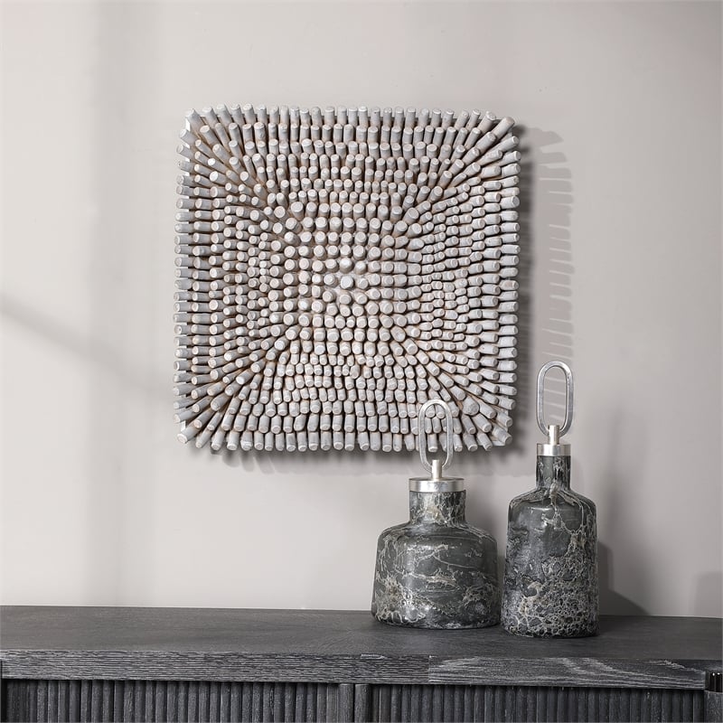 Uttermost Portside Coastal Wood Wall Panel in Brown and Woodtone