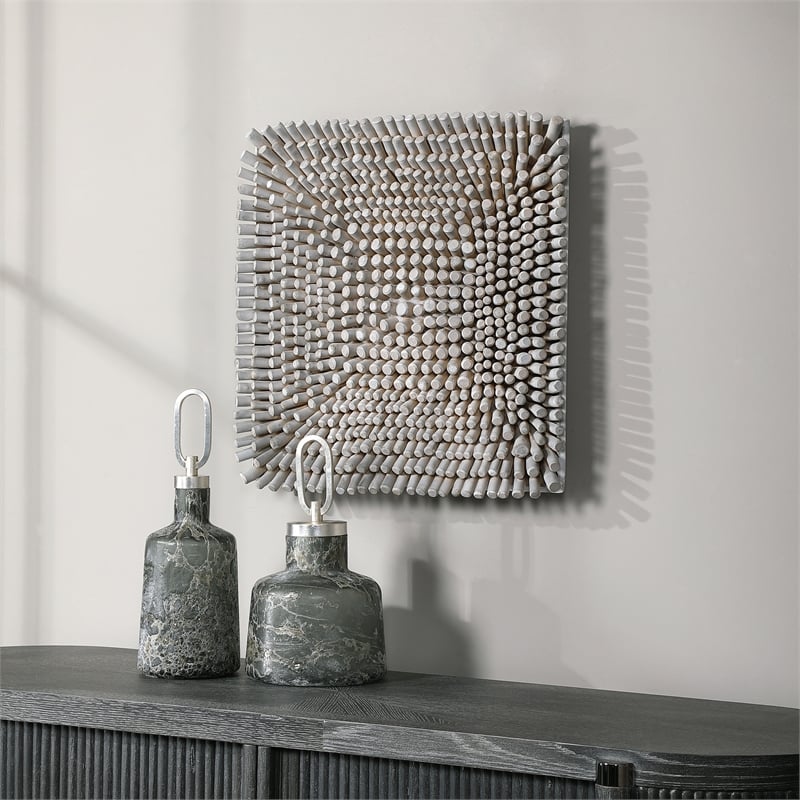 Uttermost Portside Coastal Wood Wall Panel in Brown and Woodtone