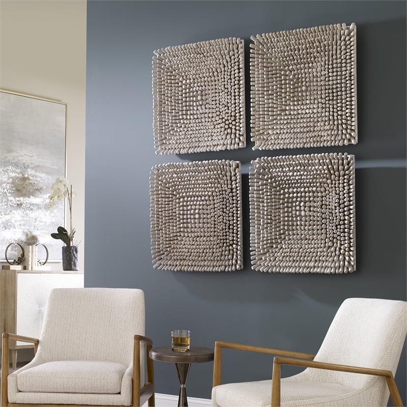 Uttermost Portside Coastal Wood Wall Panel in Brown and Woodtone
