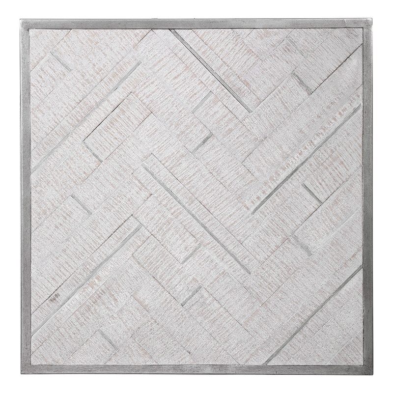 Uttermost Redondo Coastal Wood and Metal Wall Decor in Silver/White