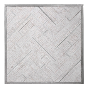 Uttermost Redondo Coastal Wood and Metal Wall Decor in Silver/White