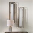 Uttermost Rutledge Contemporary Solid Wood Mirrors in Gold (Set of 2)