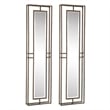 Uttermost Rutledge Contemporary Solid Wood Mirrors in Gold (Set of 2)