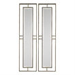 Uttermost Rutledge Contemporary Solid Wood Mirrors in Gold (Set of 2)