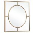 Uttermost Stanford Square Traditional MDF Wood Mirror in Gold