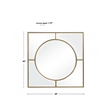 Uttermost Stanford Square Traditional MDF Wood Mirror in Gold