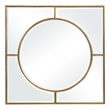 Uttermost Stanford Square Traditional MDF Wood Mirror in Gold