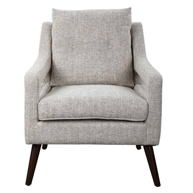 Uttermost Obrien Coastal Fabric Foam and Wood Armchair in Gray