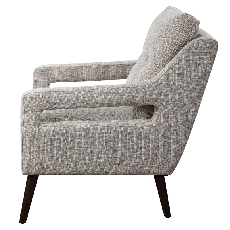 Uttermost Obrien Coastal Fabric Foam and Wood Armchair in Gray