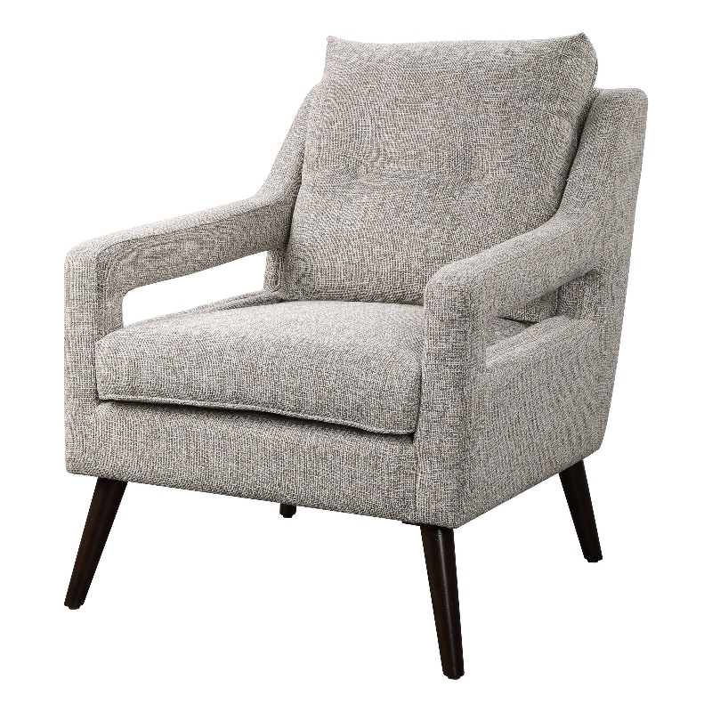 Uttermost Obrien Coastal Fabric Foam and Wood Armchair in Gray