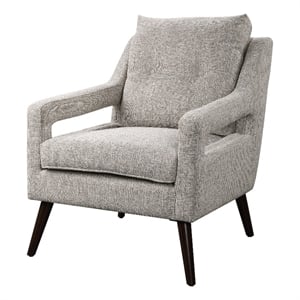 Uttermost Obrien Coastal Fabric Foam and Wood Armchair in Gray