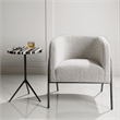 Uttermost Jacobsen Farmhouse Fabric Wood and Iron Accent Chair in Gray/White