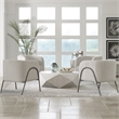 Uttermost Jacobsen Farmhouse Fabric Wood and Iron Accent Chair in Gray/White