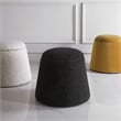Uttermost Gumdrop Contemporary Plywood Foam and Fabric Ottoman in Black