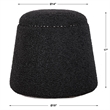 Uttermost Gumdrop Contemporary Plywood Foam and Fabric Ottoman in Black