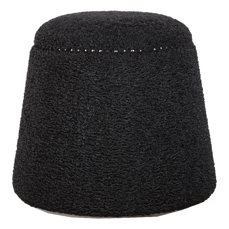 Uttermost Gumdrop Contemporary Plywood Foam and Fabric Ottoman in Black
