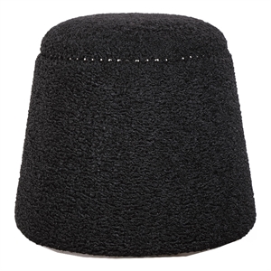 Uttermost Gumdrop Contemporary Plywood Foam and Fabric Ottoman in Black