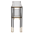 Uttermost Kentmore Contemporary Iron and Glass Console Table in Black/Gold