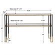 Uttermost Kentmore Contemporary Iron and Glass Console Table in Black/Gold