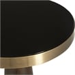 Uttermost Fortier Contemporary Glass Accent Table in Brass/Brown