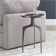 Uttermost Kenna Contemporary Aluminum Accent Table in Nickel
