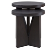 Uttermost Nadette Contemporary Wood Nesting Tables in Black/Woodtone (Set of 2)
