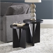 Uttermost Nadette Contemporary Wood Nesting Tables in Black/Woodtone (Set of 2)