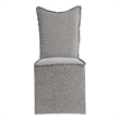 Uttermost Narissa Contemporary Fabric Armless Chairs in Gray (Set of 2)