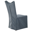 Uttermost Delroy Contemporary Fabric Armless Chairs in Blue/Gray (Set of 2)