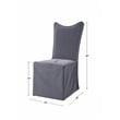 Uttermost Delroy Contemporary Fabric Armless Chairs in Blue/Gray (Set of 2)