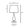 Uttermost Vercana Glass and Metal Table Lamp in Brown/Silver (Set of 2)