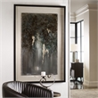 Uttermost Rustic Patina Grande Glass Wood Framed Print in Black/Gold/Green