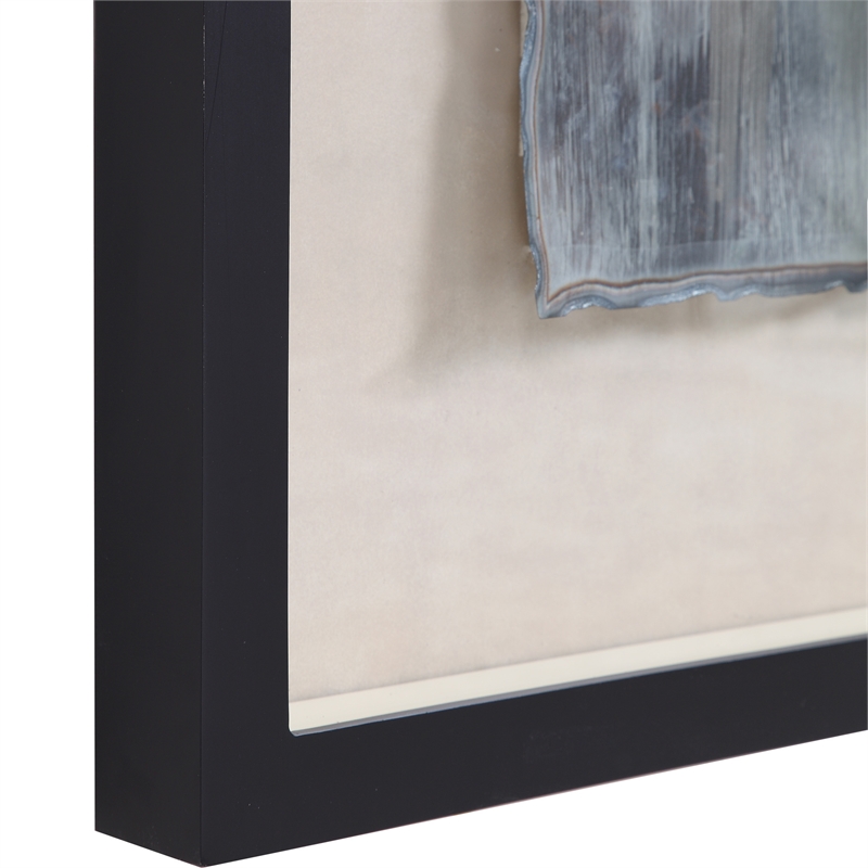 Uttermost Rustic Patina Grande Glass Wood Framed Print in Black/Gold/Green