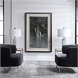 Uttermost Rustic Patina Grande Glass Wood Framed Print in Black/Gold/Green