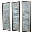 Uttermost Ocean Swell Iron MDF Framed Prints - Black/Blue/Gold/Silver (Set of 3)