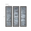 Uttermost Ocean Swell Iron MDF Framed Prints - Black/Blue/Gold/Silver (Set of 3)