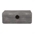 Uttermost Lalique Contemporary Wood Faux Shagreen Art Deco Box in Gray