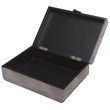 Uttermost Lalique Contemporary Wood Faux Shagreen Art Deco Box in Gray
